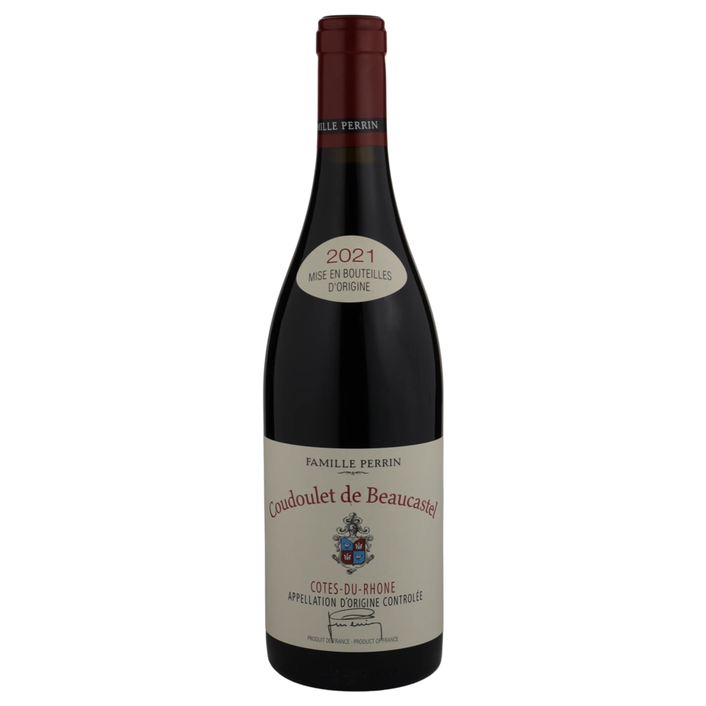 A bottle of 2021 Château de Beaucastel Côtes du Rhône Coudoulet Rouge 750ml Red Wine