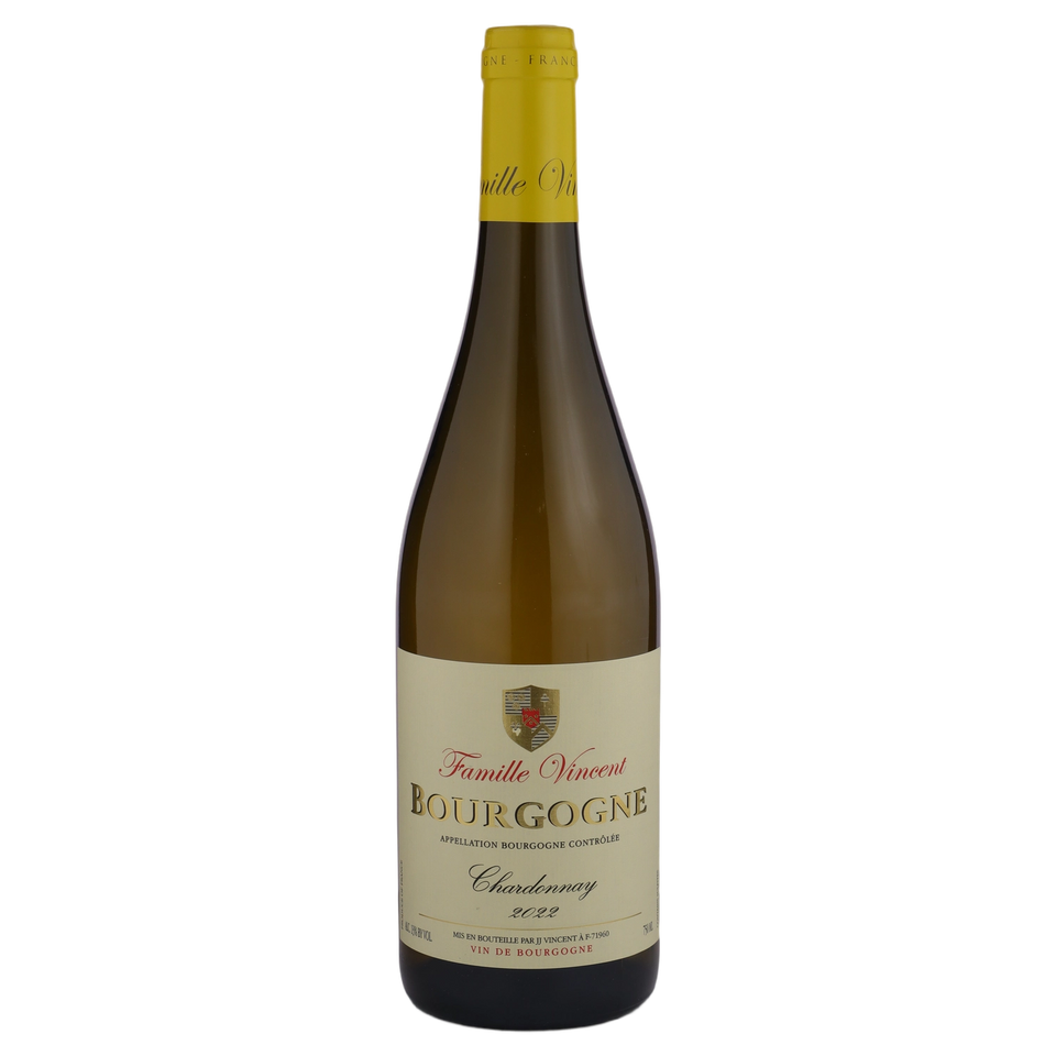 A bottle of 2022 Famille Vincent Bourgogne Blanc 750ml White Wine