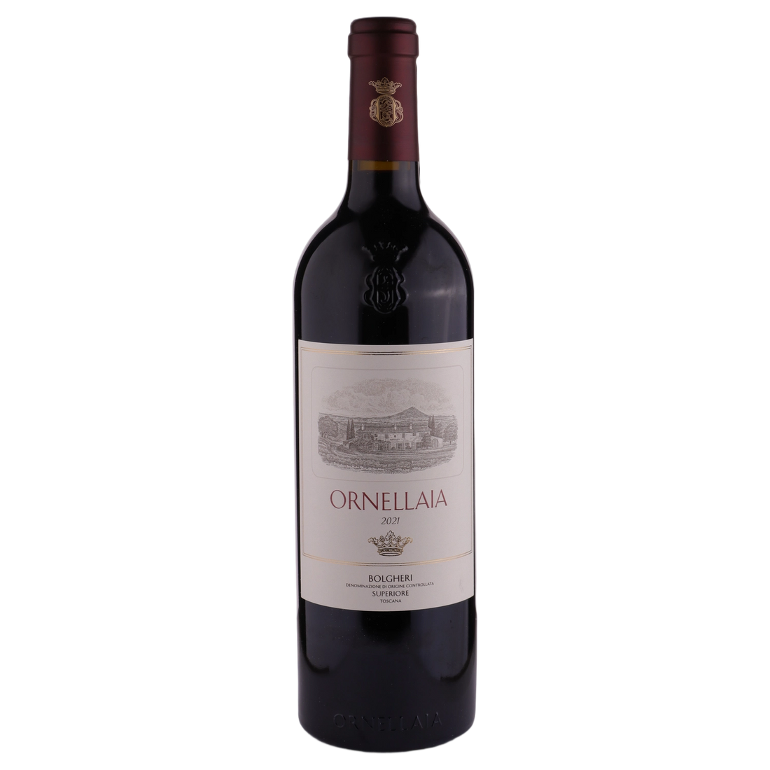 A bottle of Tenuta dell'Ornellaia Bolgheri Superiore 'Ornellaia' 2021 750ml Red Wine