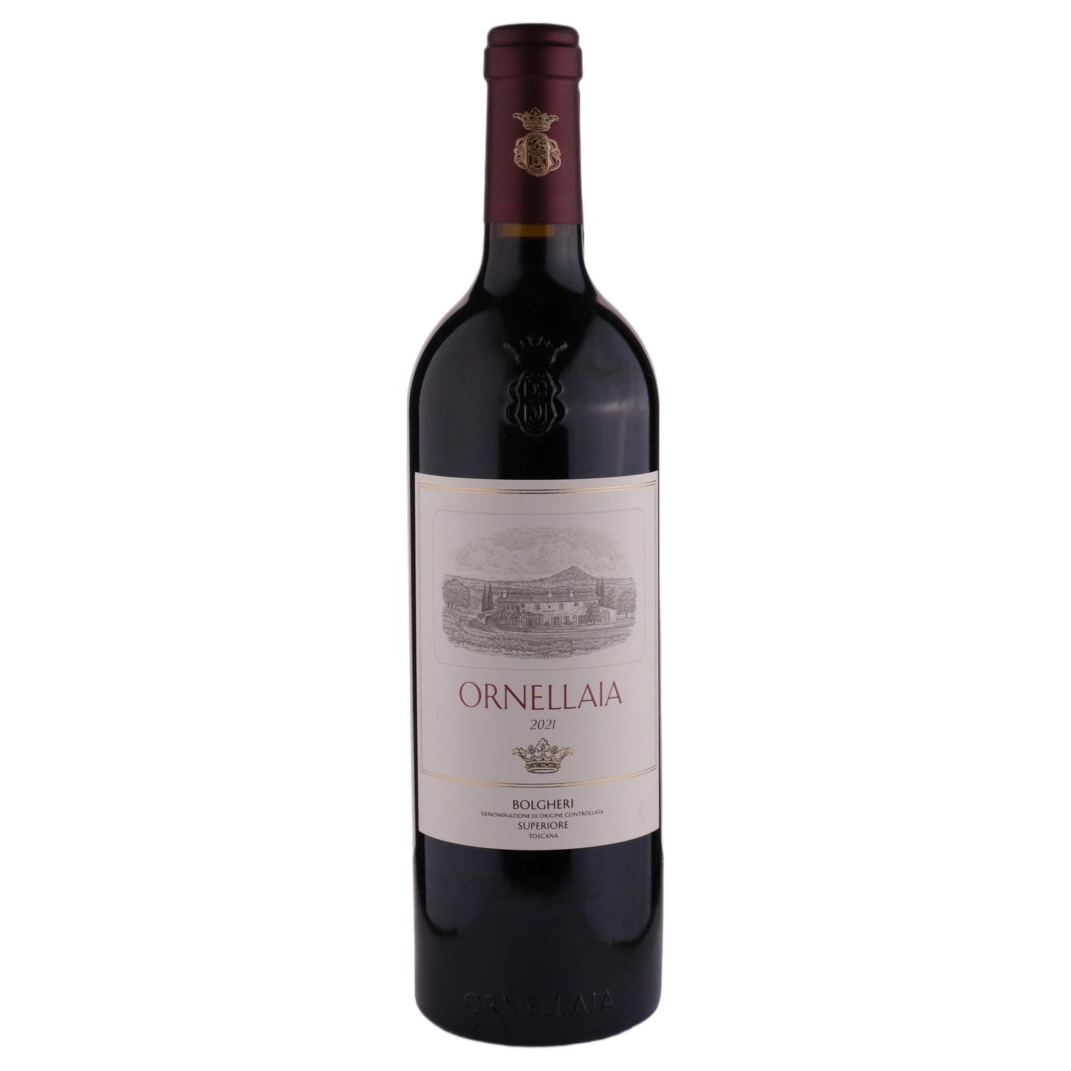 A bottle of Tenuta dell'Ornellaia Bolgheri Superiore 'Ornellaia' 2021 750ml Red Wine