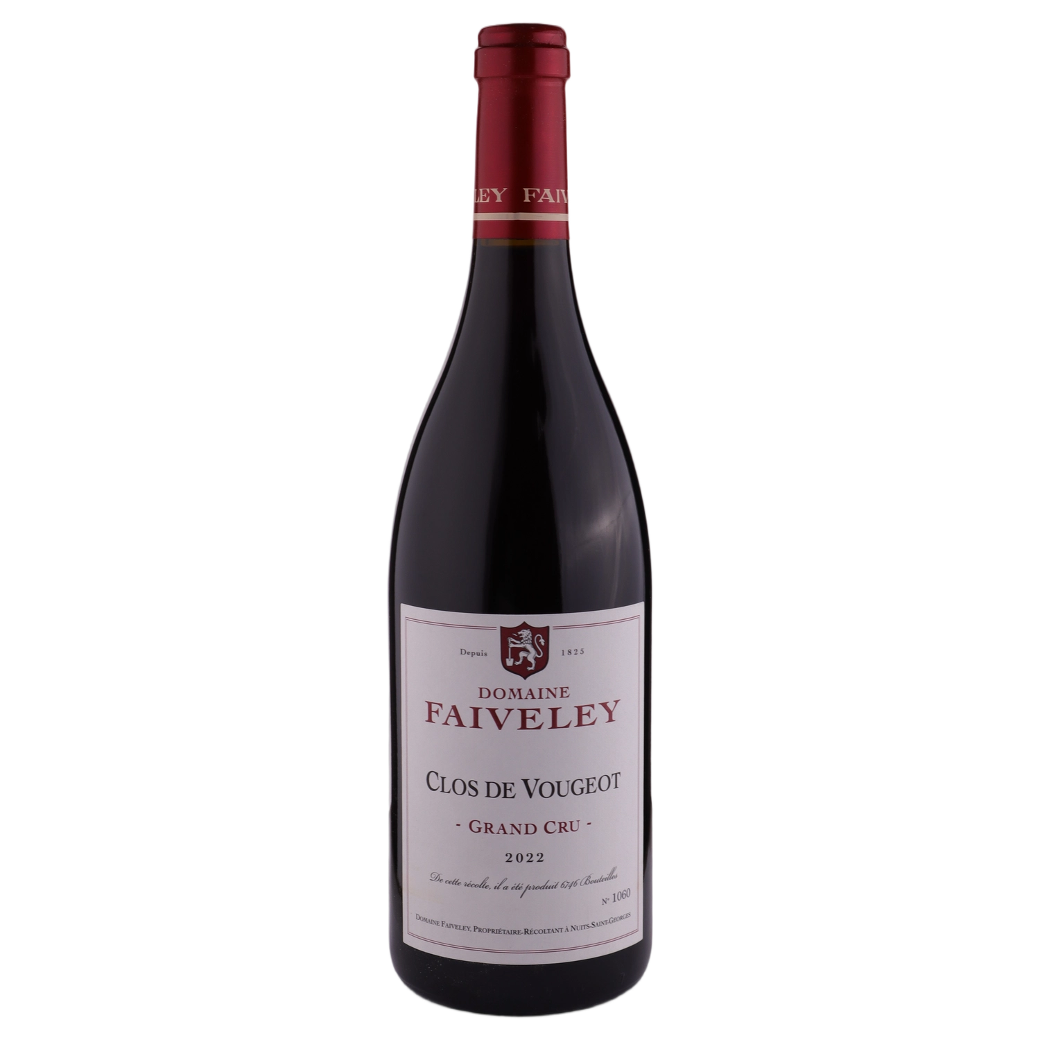 A bottle of 2022 Domaine Faiveley Clos De Vougeot Grand Cru 750ml Red Wine