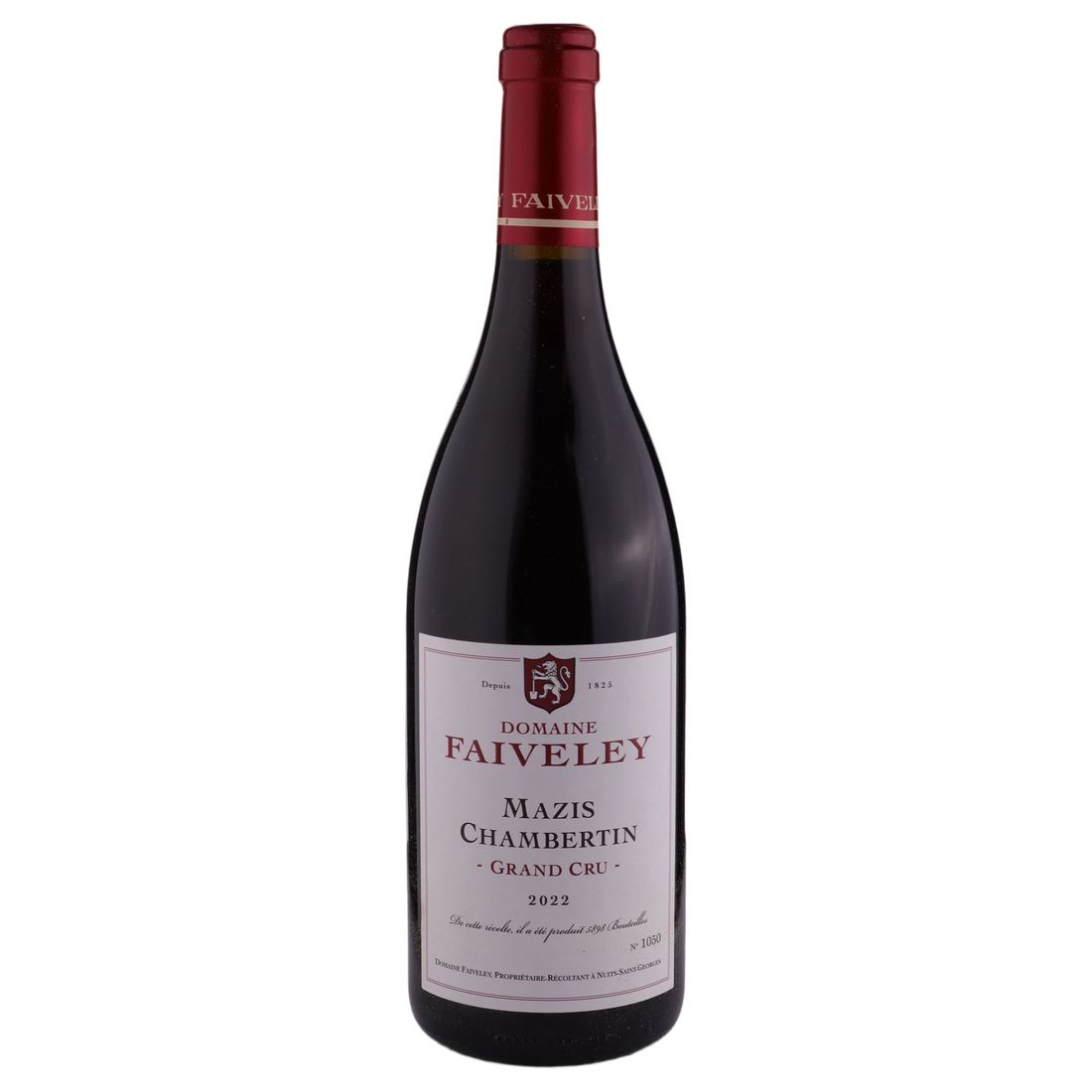 A bottle of 2022 Domaine Faiveley Mazis Chambertin Grand Cru 750ml Red Wine
