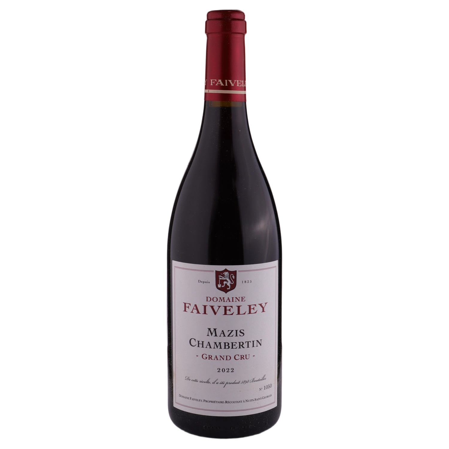 A bottle of 2022 Domaine Faiveley Mazis Chambertin Grand Cru 750ml Red Wine