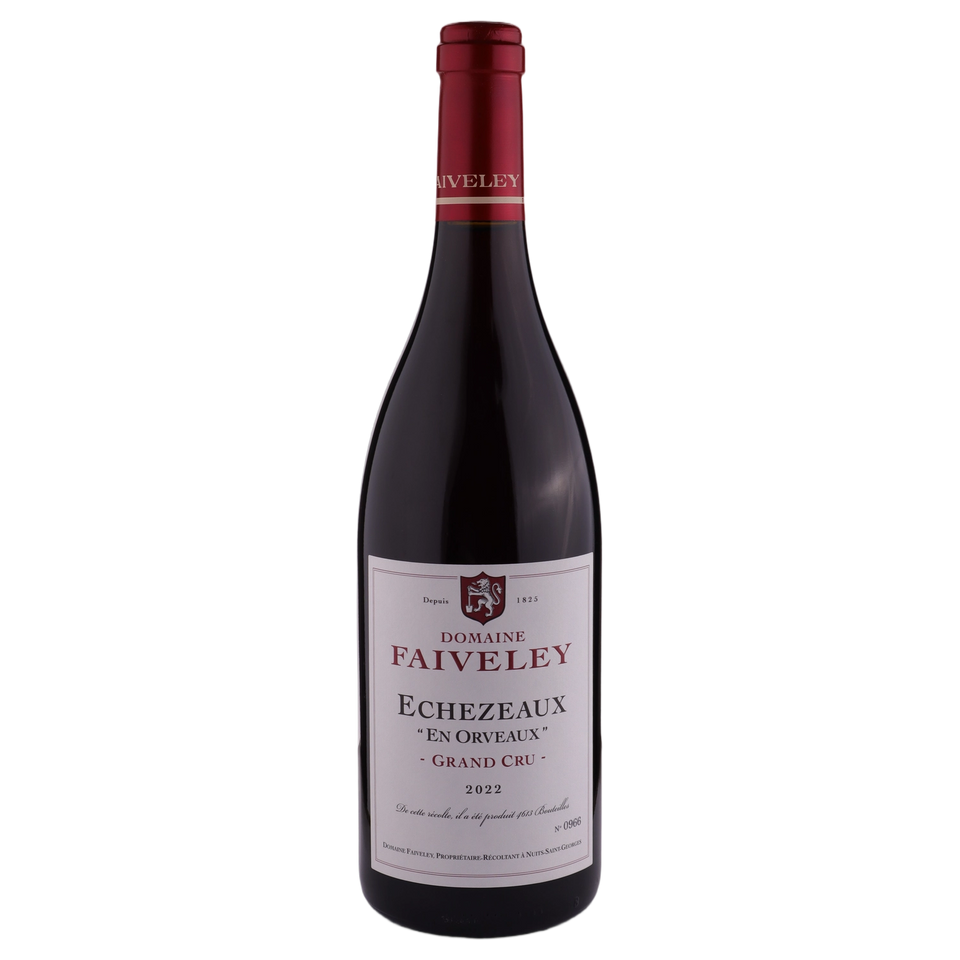 A bottle of 2022 Domaine Faiveley Échézeaux 'En Orveaux' Grand Cru 750ml Red Wine