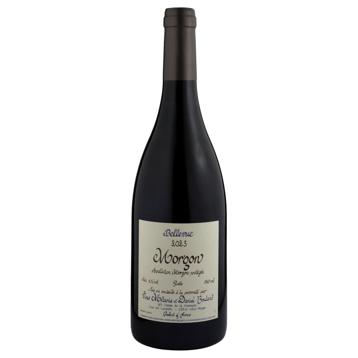 A bottle of 2023 Domaine Daniel Bouland Morgon Bellevue Sable 750ml Red Wine