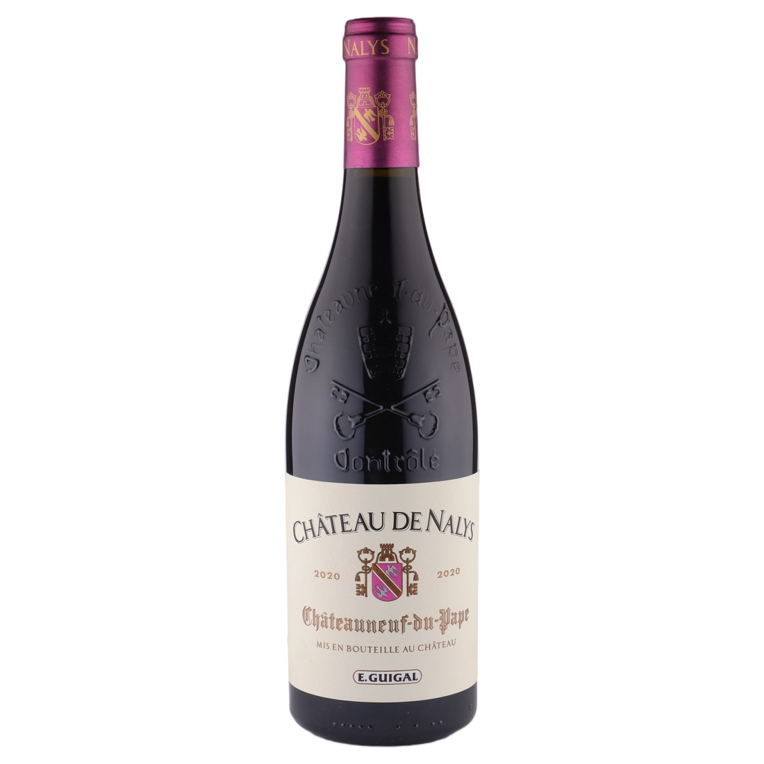 A bottle of 2020 Château de Nalys Châteauneuf du Pape Rouge 750ml Red Wine
