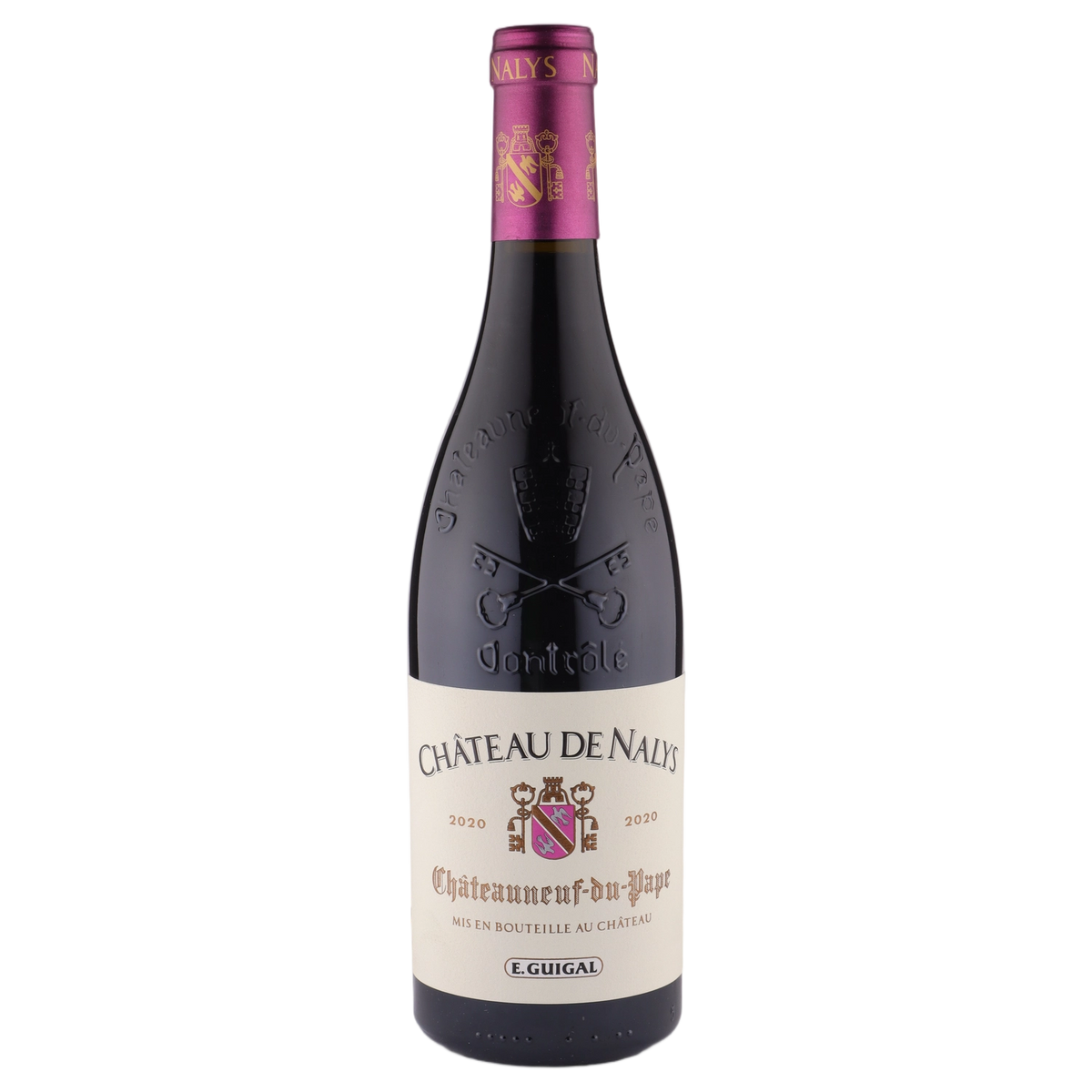 A bottle of 2020 Château de Nalys Châteauneuf du Pape Rouge 750ml Red Wine