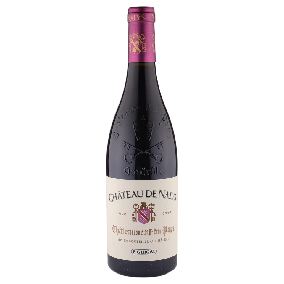 A bottle of 2020 Château de Nalys Châteauneuf du Pape Rouge 750ml Red Wine