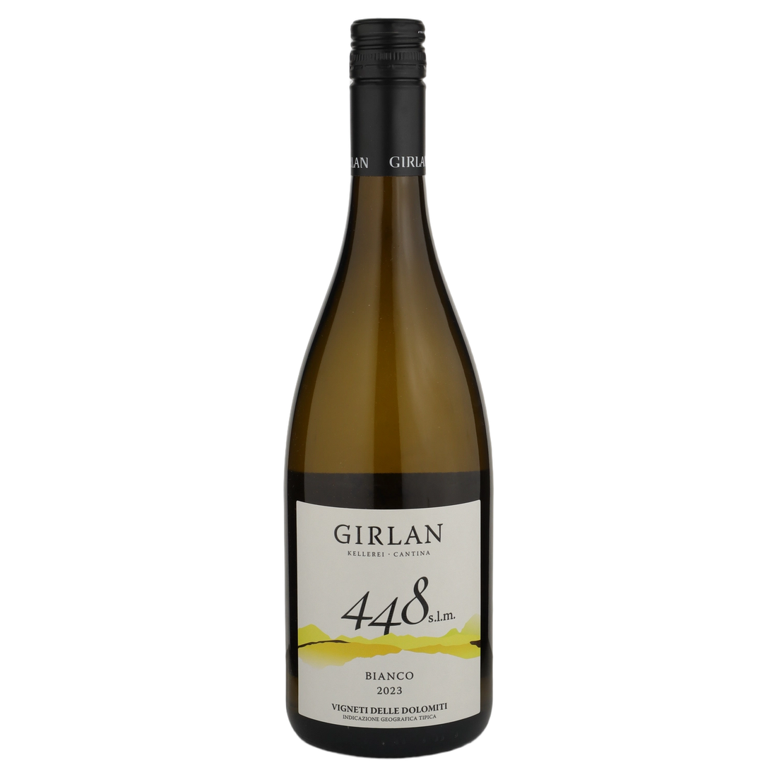 A bottle of 2023 Girlan IGT Vigneti delle Dolomiti 448 Bianco 750ml Red Wine
