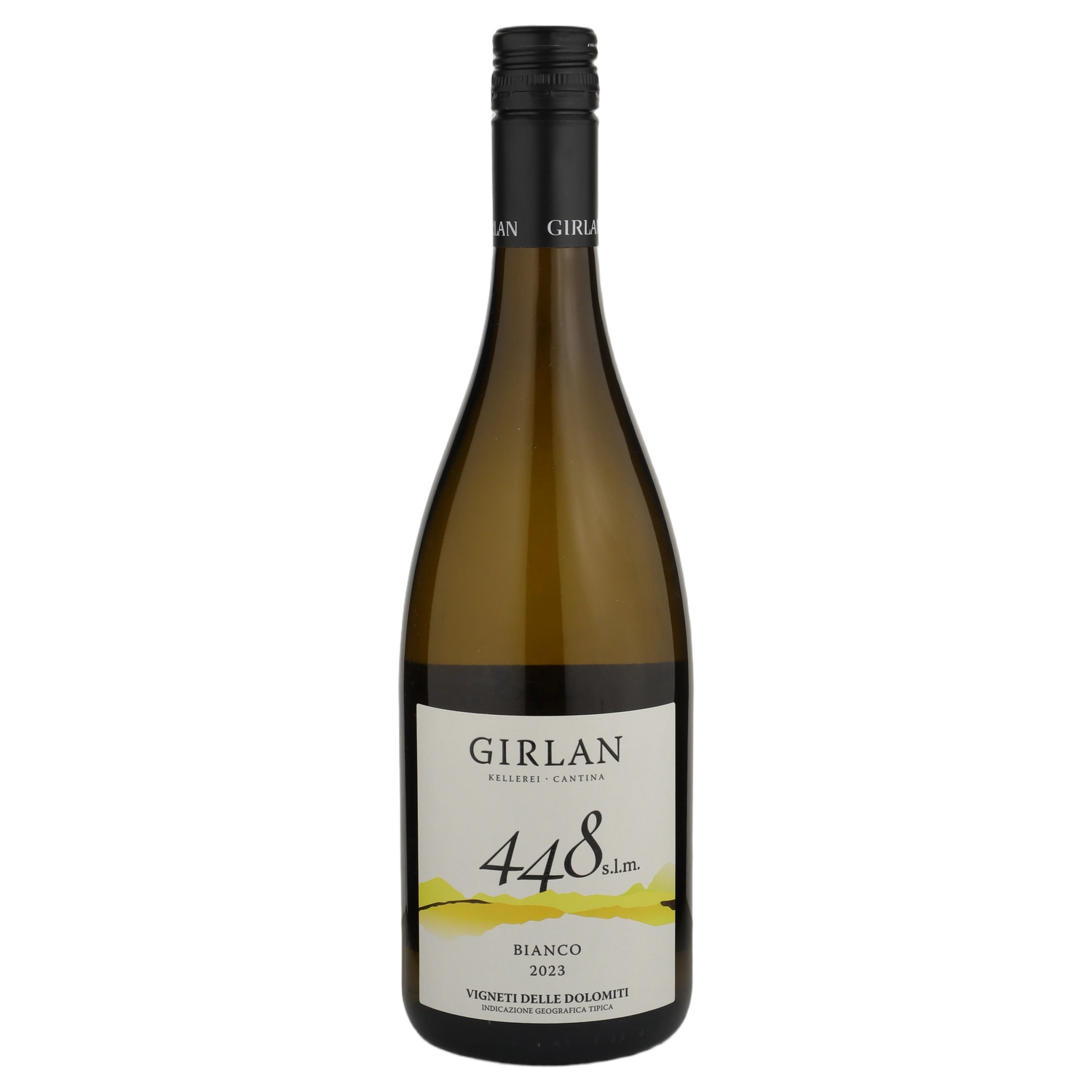 A bottle of 2023 Girlan IGT Vigneti delle Dolomiti 448 Bianco 750ml Red Wine