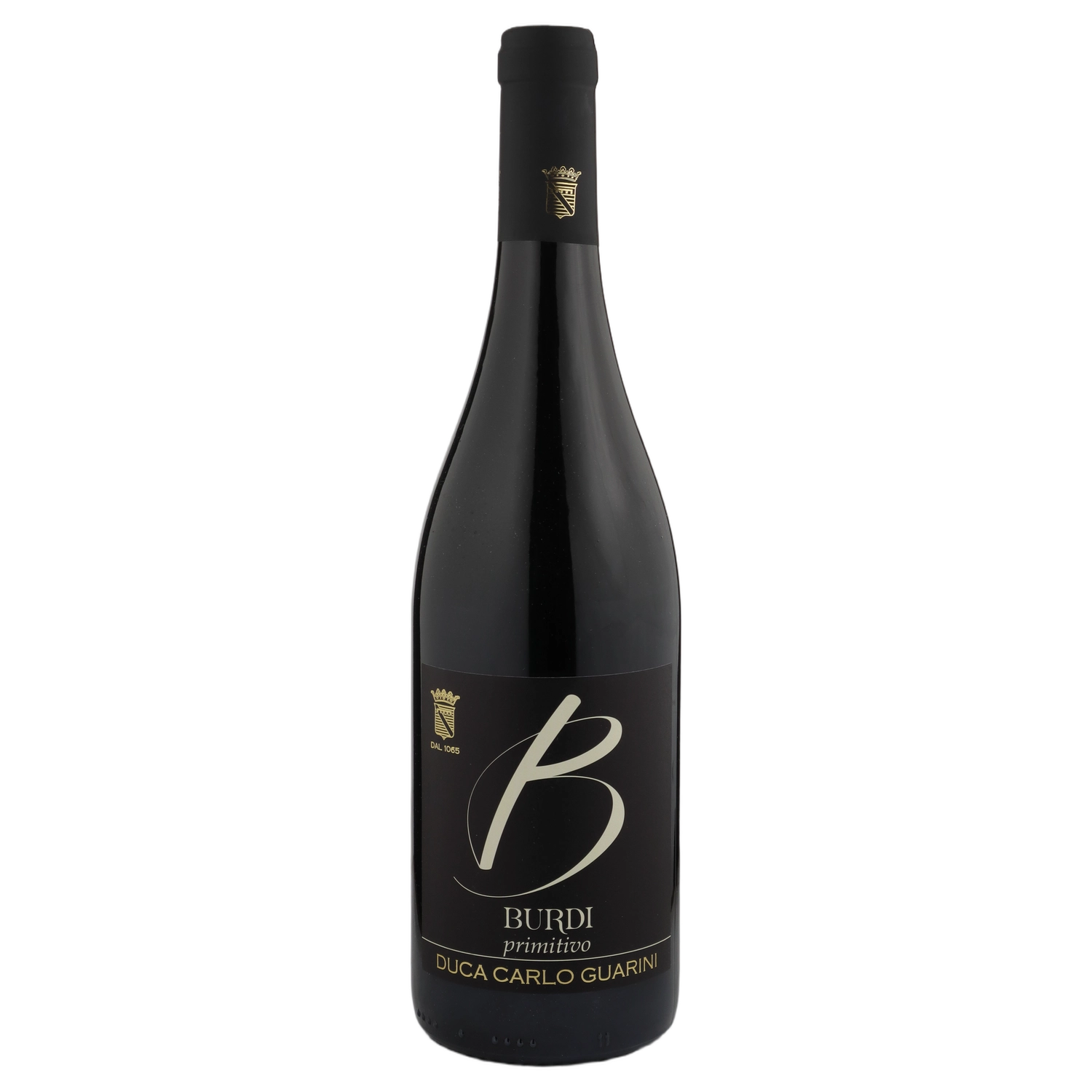A bottle of 2023 Primitivo Burdi IGT 750ml Red Wine