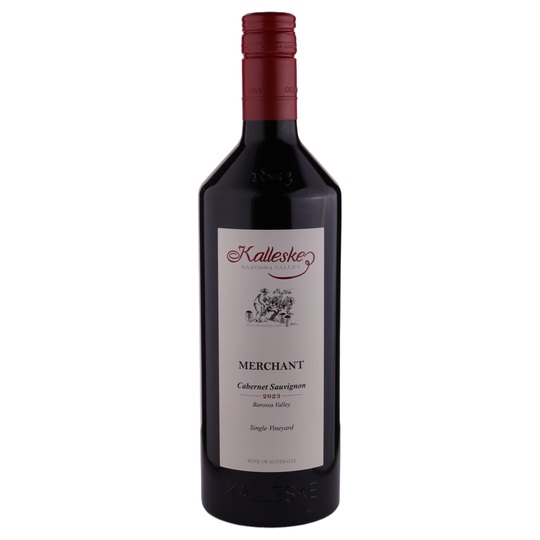 A bottle of 2023 Kalleske Merchant Cabernet Sauvignon 750ml Red Wine