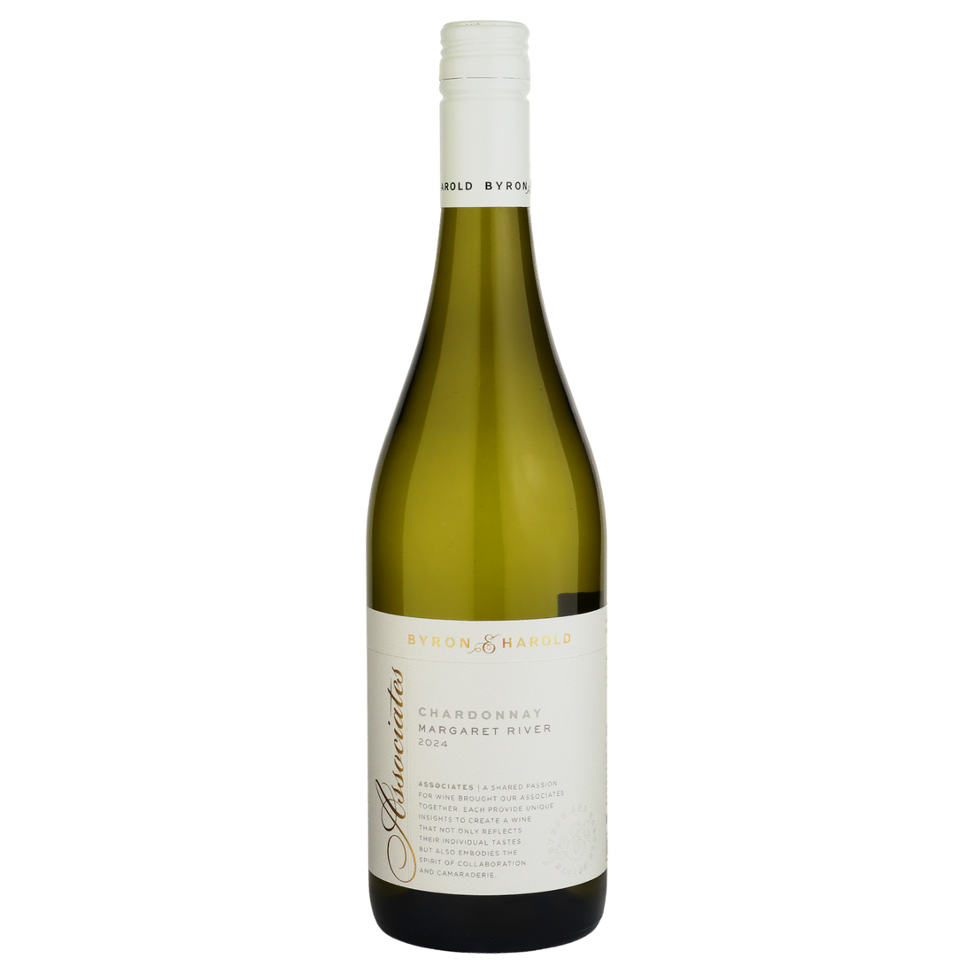 A bottle of Byron & Harold Associates Chardonnay 2024 (Best In Collective) 750ml White Wine