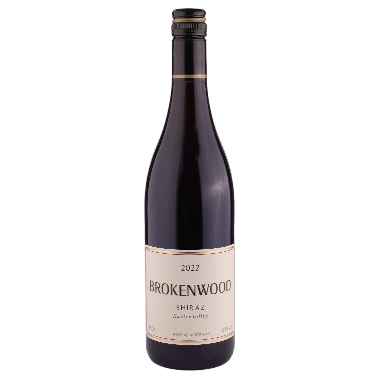 A bottle of 2022 Brokenwood Hunter Valley Shiraz 750ml Red Wine
