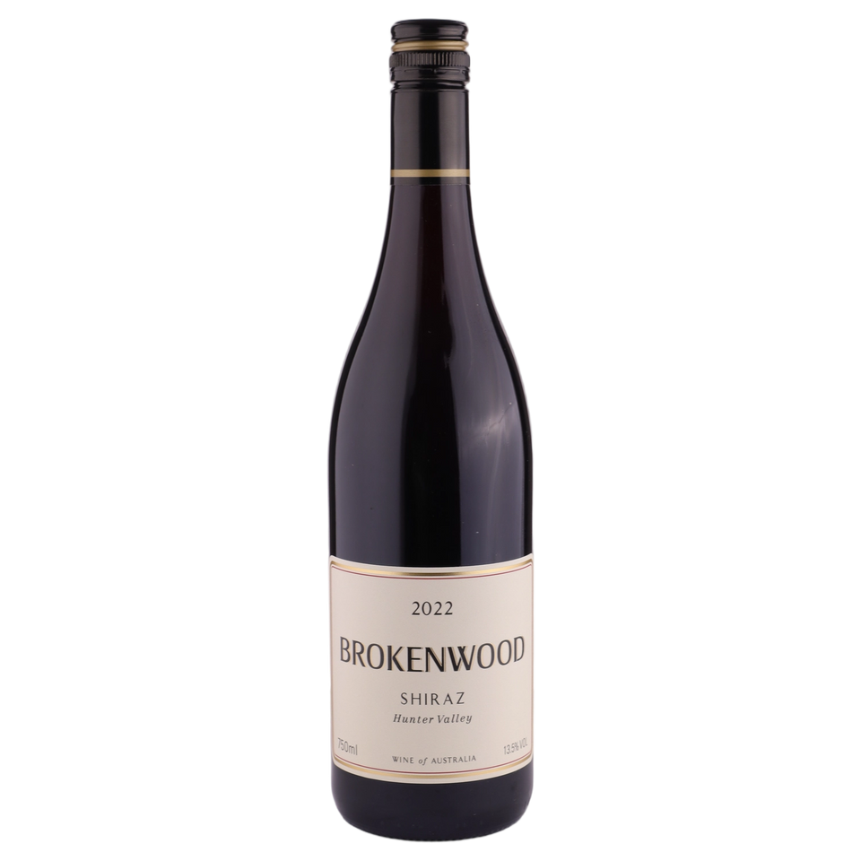 A bottle of 2022 Brokenwood Hunter Valley Shiraz 750ml Red Wine