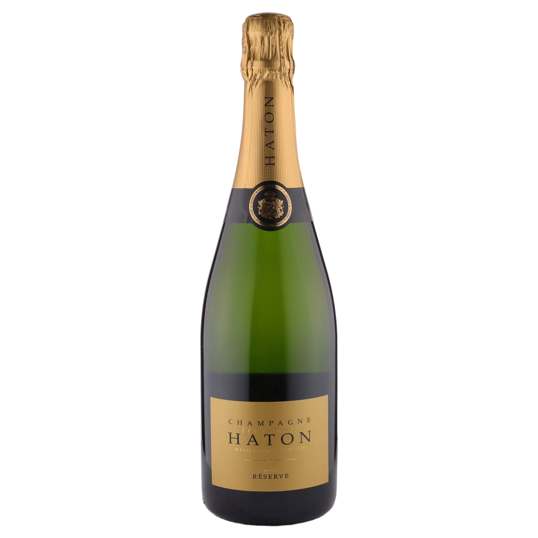 A bottle of Champagne Haton Réserve Brut NV 750ml Sparkling Wine