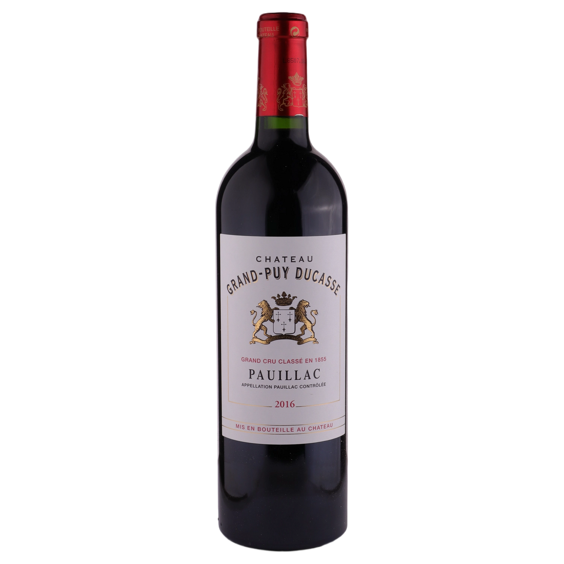 A bottle of 2016 Chateau Grand Puy Ducasse 750ml Red Wine