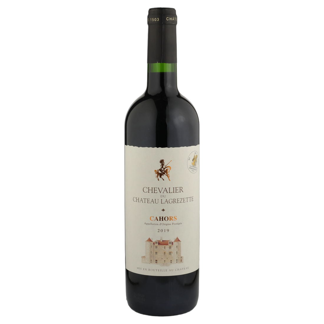 A bottle of 2019 Chateau Lagrezette Chevalier du Chateau Lagrezette 750ml Red Wine