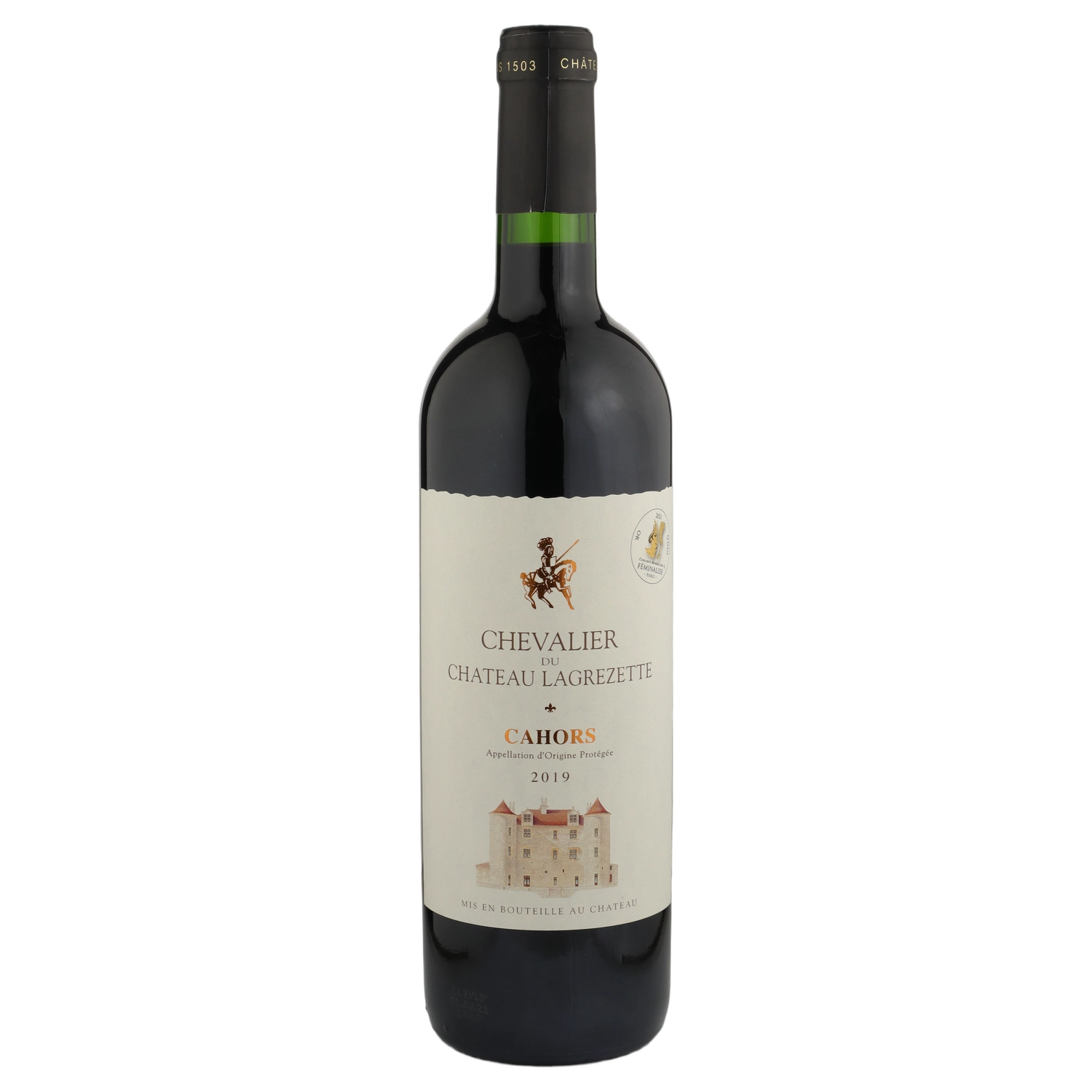 A bottle of 2019 Chateau Lagrezette Chevalier du Chateau Lagrezette 750ml Red Wine