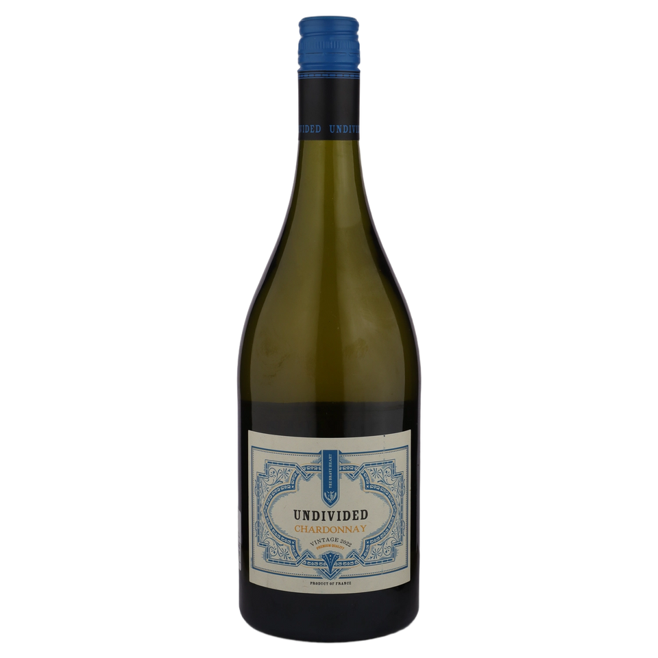 A bottle of 2022 Undivided Chardonnay 750ml White Wine