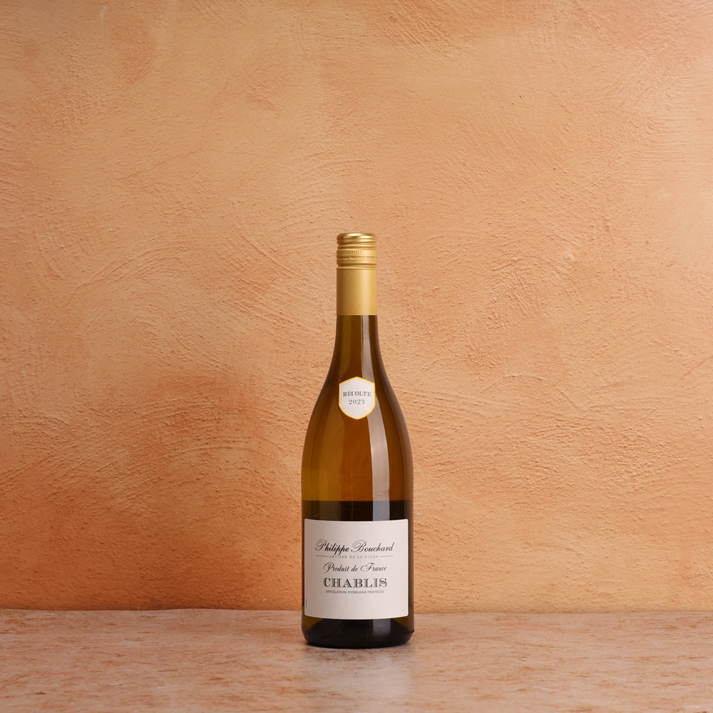A bottle of 2023 Philippe Bouchard Chablis 750ml White Wine