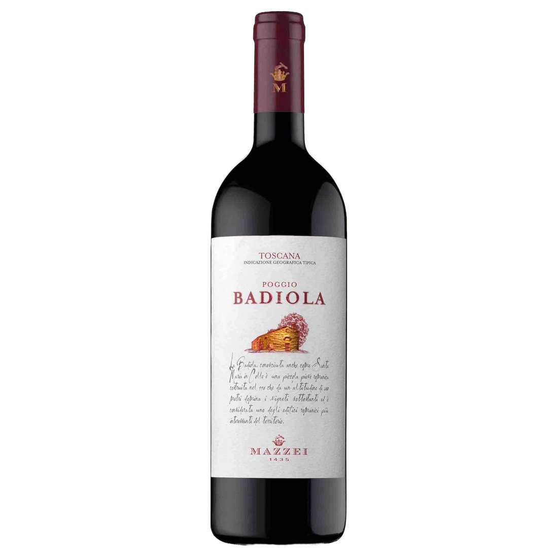 A bottle of Mazzei Castello di Fonterutoli Poggio alla Badiola Toscana IGT 2022 750ml Red Wine