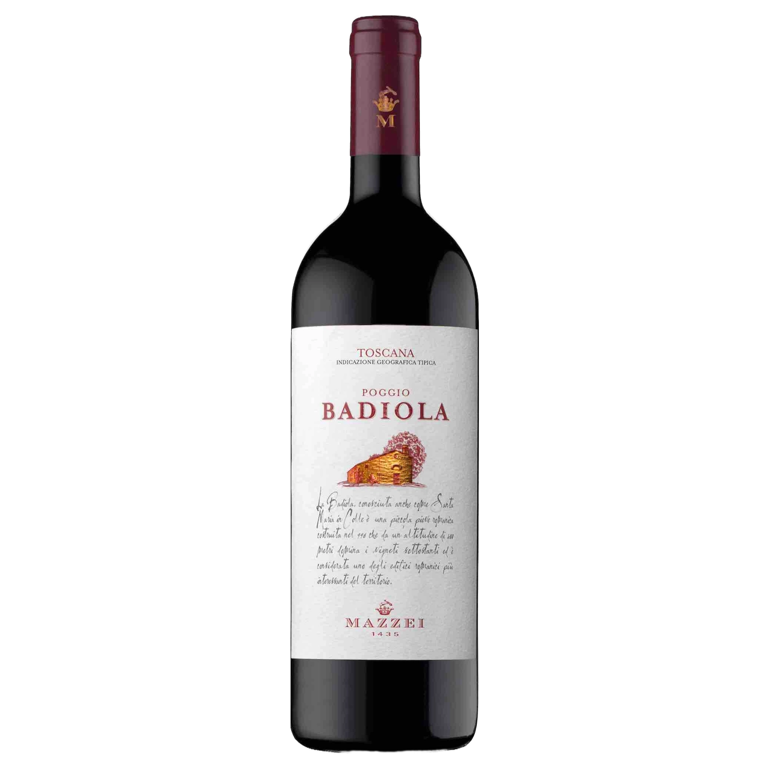 A bottle of Mazzei Castello di Fonterutoli Poggio alla Badiola Toscana IGT 2022 750ml Red Wine