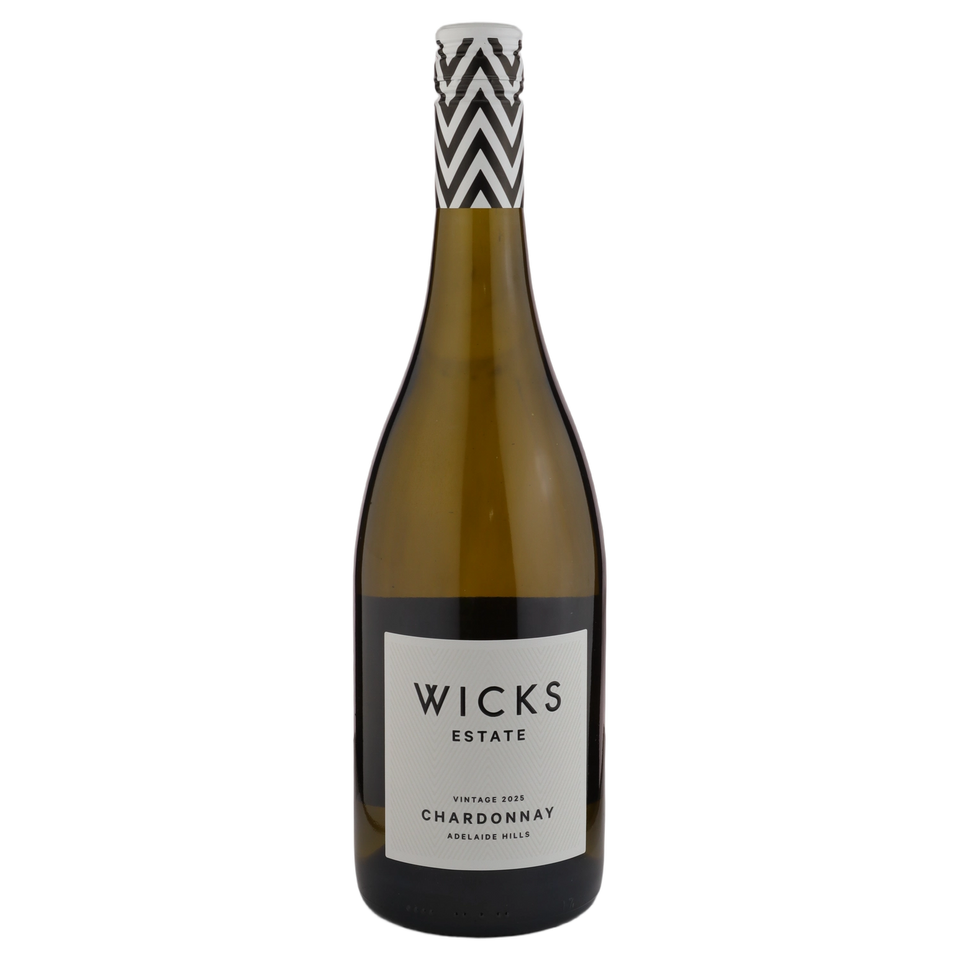 A bottle of 2024 Wicks Estate Chardonnay Adelaide Hills 750ml White Wine