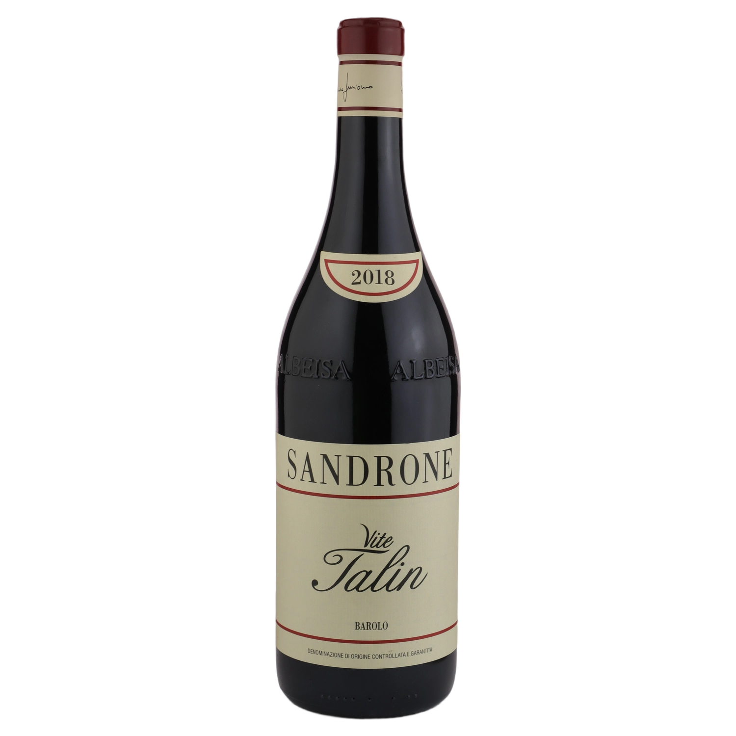 A bottle of 2018 Luciano Sandrone Barolo Vite Talin 750ml Red Wine