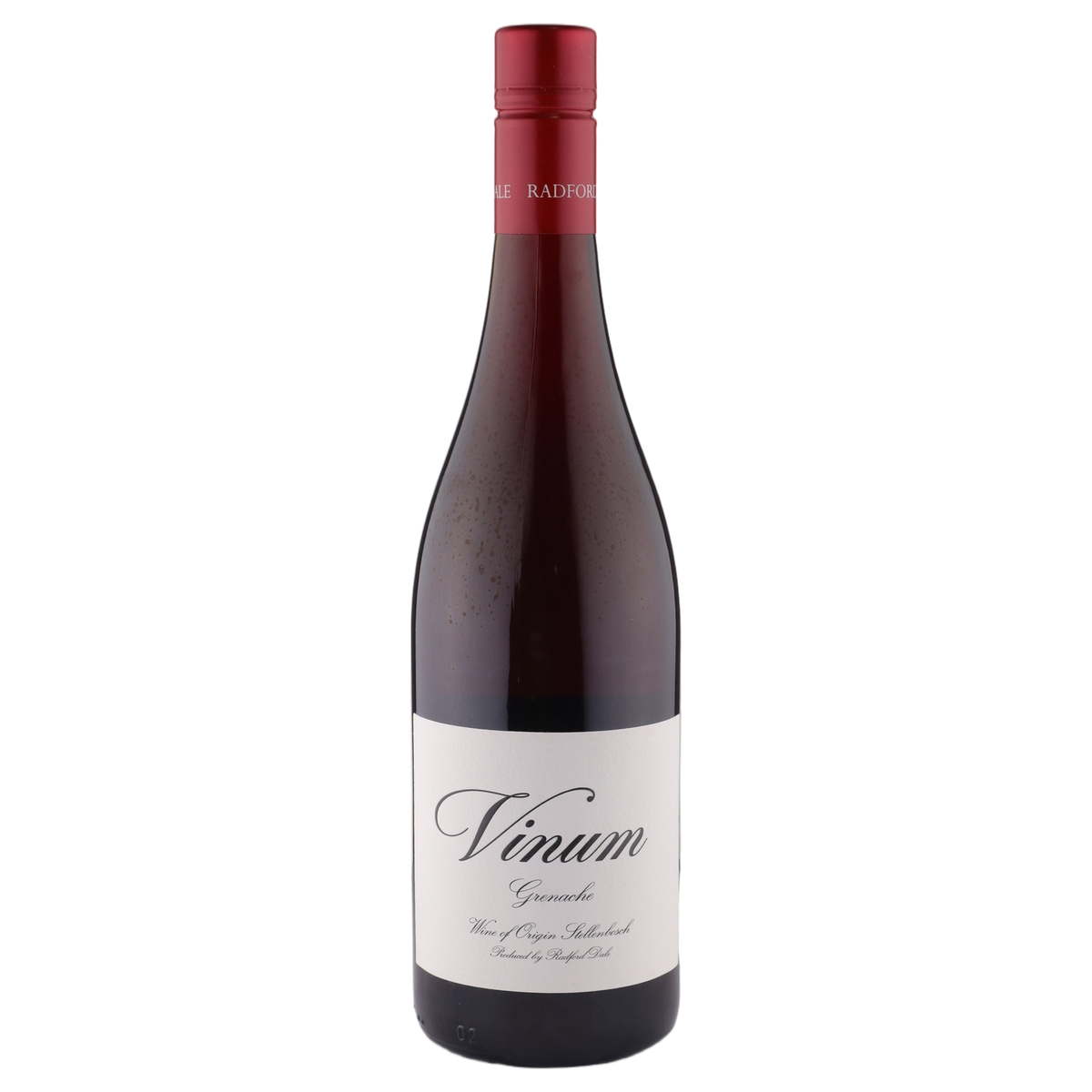 A bottle of 2022 Radford Dale Vinum Stellenbosch Grenache 750ml Red Wine