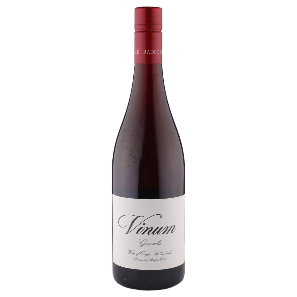 A bottle of 2022 Radford Dale Vinum Stellenbosch Grenache 750ml Red Wine