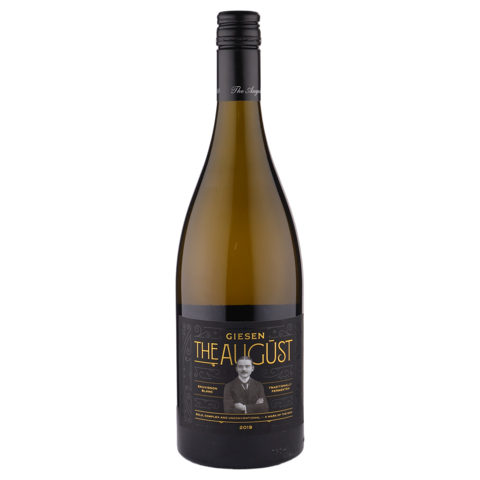 A bottle of 2019 Giesen August Sauv Blanc Marlborough 750ml White Wine