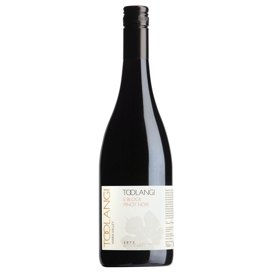 A bottle of 2021 Toolangi Vineyard E Block Pinot Noir 750ml Red Wine