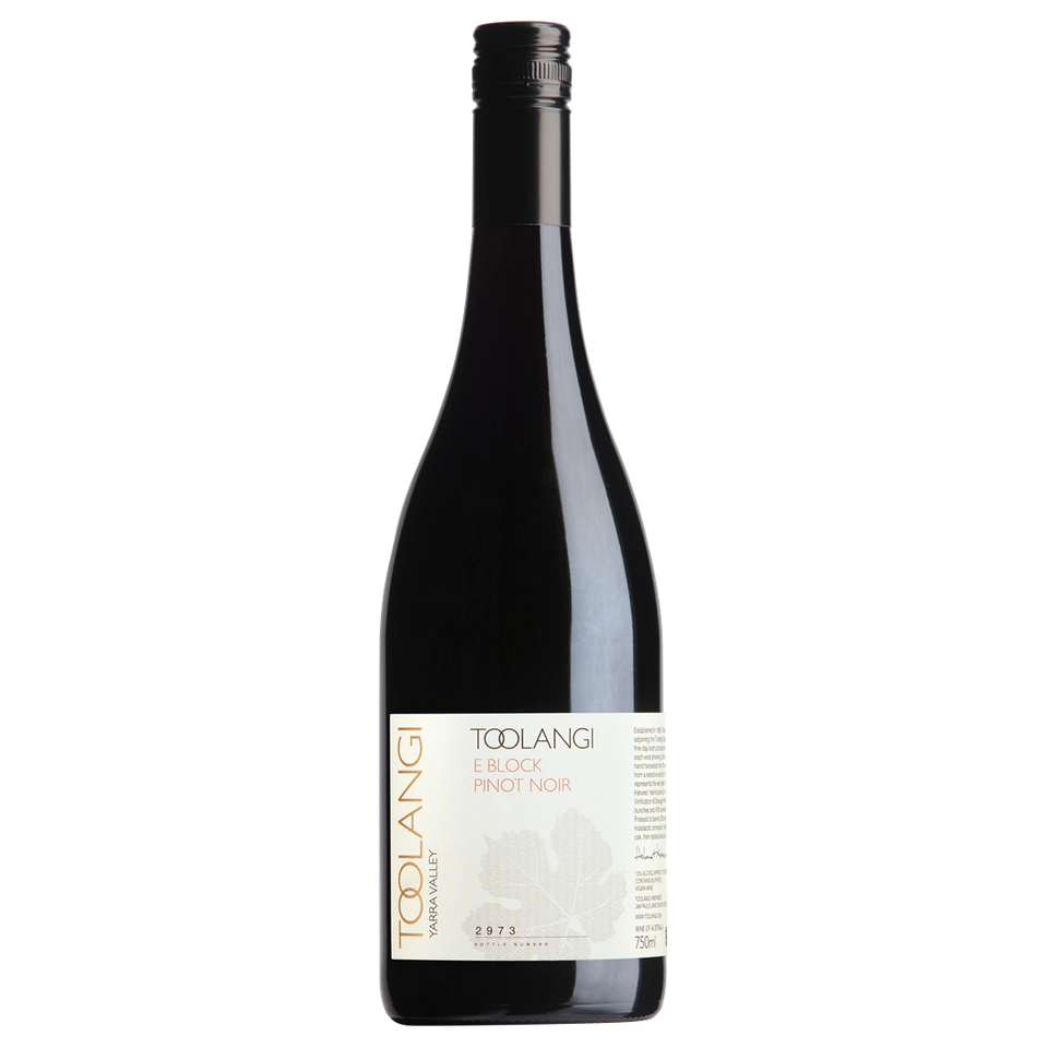 A bottle of 2021 Toolangi Vineyard E Block Pinot Noir 750ml Red Wine