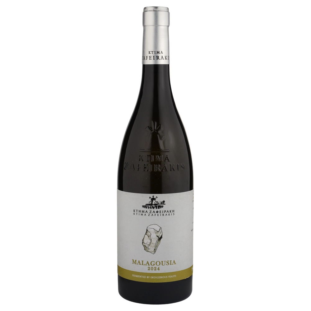 A bottle of 2024 Zafeirakis Malagousia 750ml White Wine
