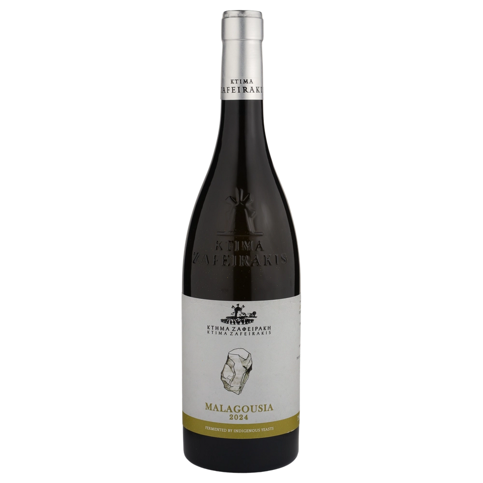 A bottle of 2024 Zafeirakis Malagousia 750ml White Wine