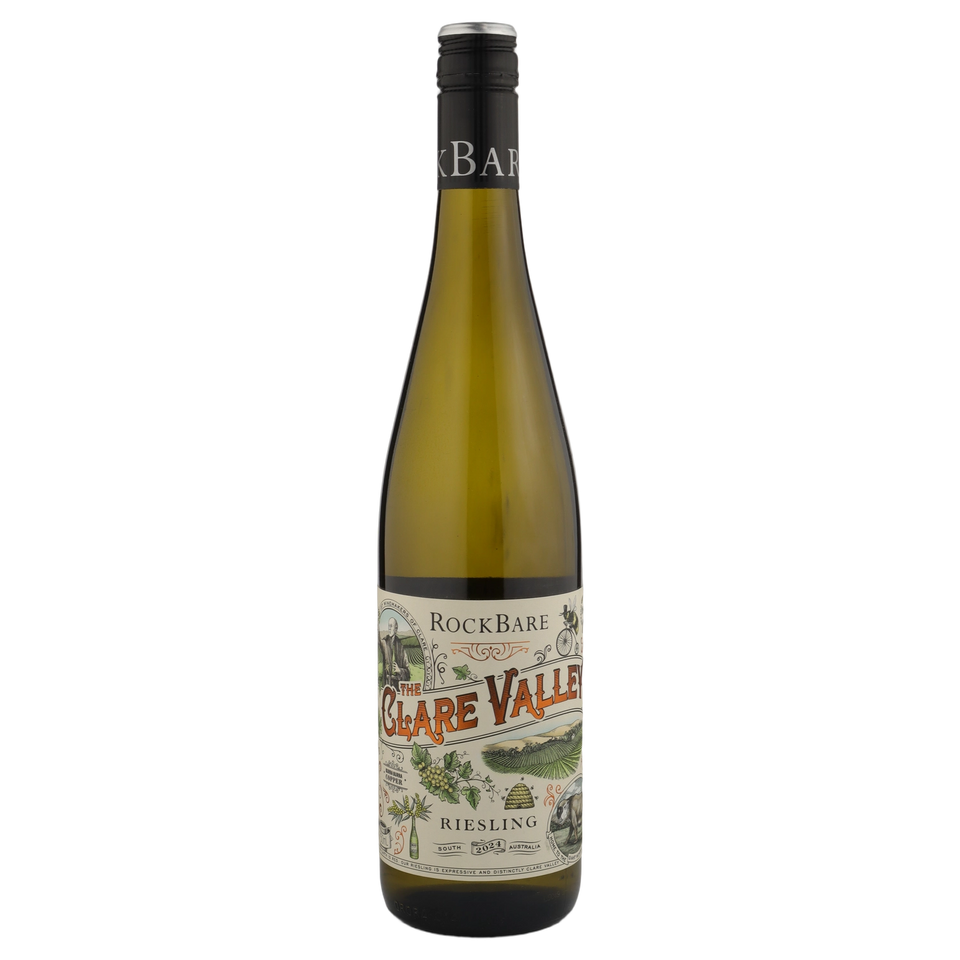 A bottle of 2024 RockBare The Clare Valley Riesling 750ml White Wine
