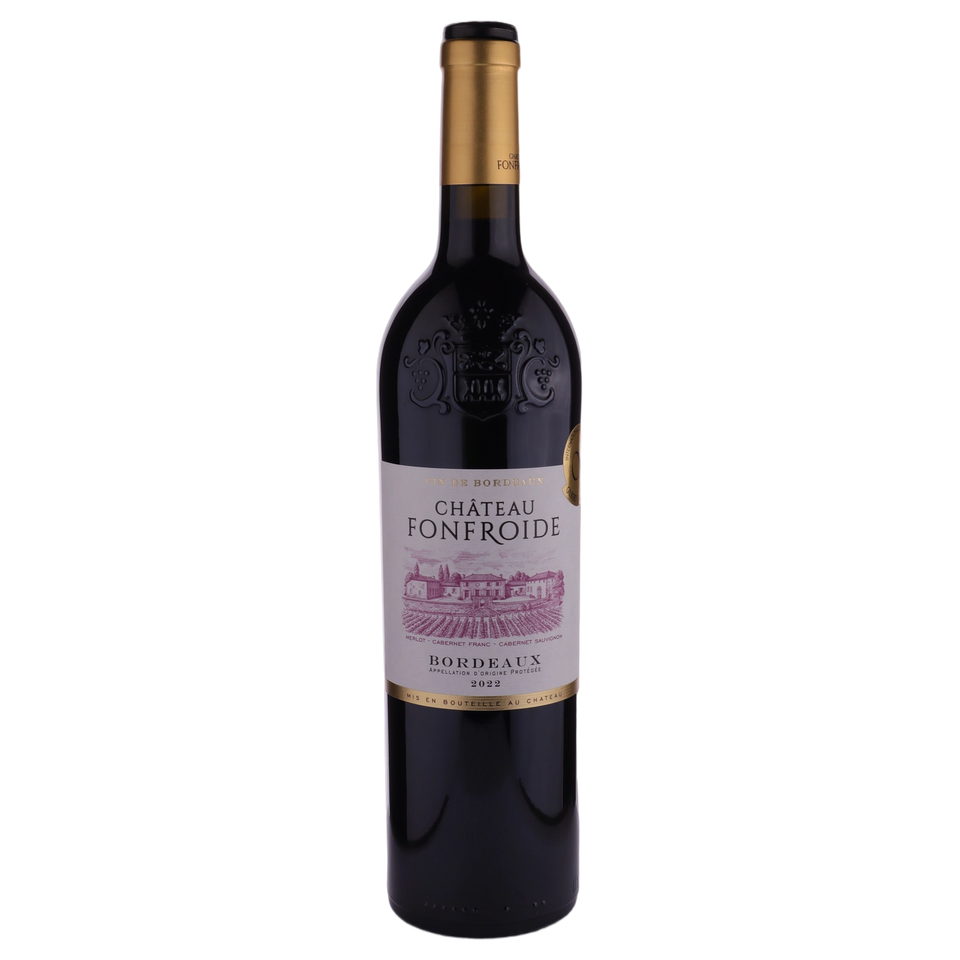 A bottle of 2022 Chateau Fonfroide Bordeaux 750ml Red Wine