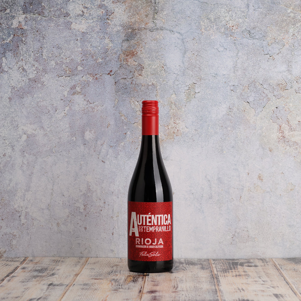 A bottle of 2023 Félix Solís Auténtica Tempranillo Rioja 750ml Red Wine