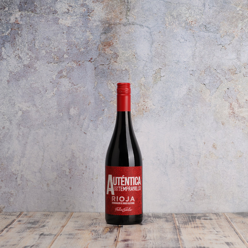 A bottle of 2023 Félix Solís Auténtica Tempranillo Rioja 750ml Red Wine