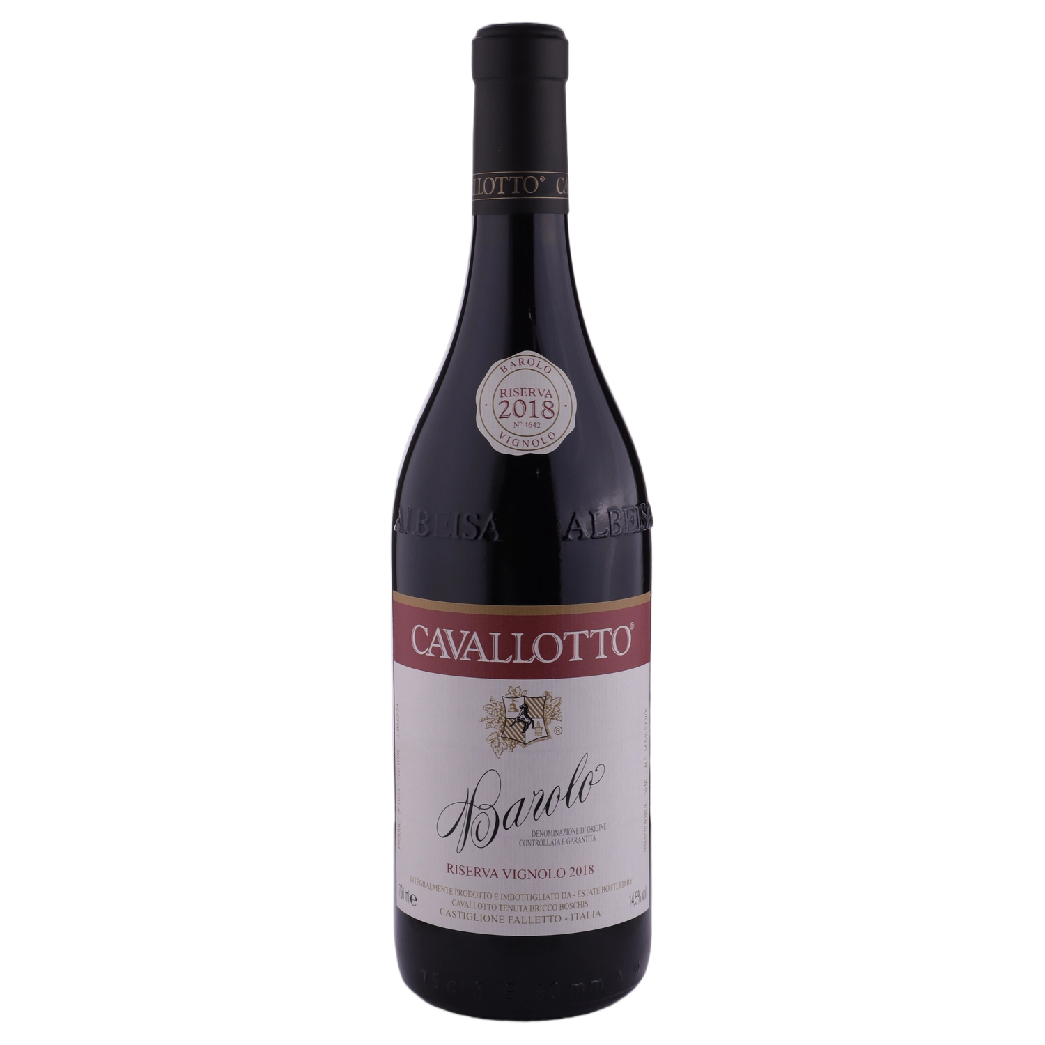 A bottle of 2018 Cavallotto Barolo Riserva Vignolo 750ml Red Wine