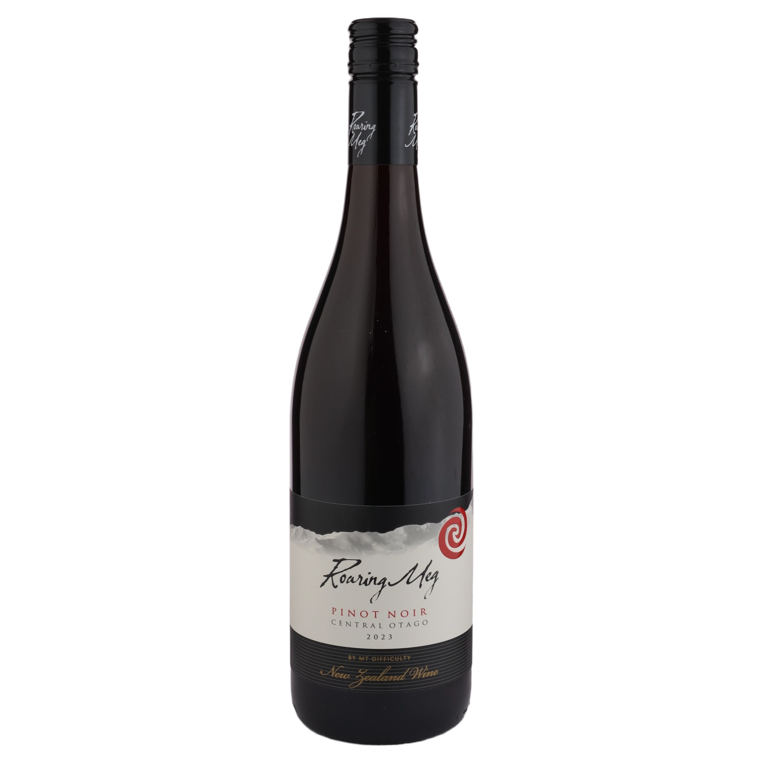 A bottle of 2023 Mt Difficulty Roaring Meg Pinot Noir 750ml Red Wine