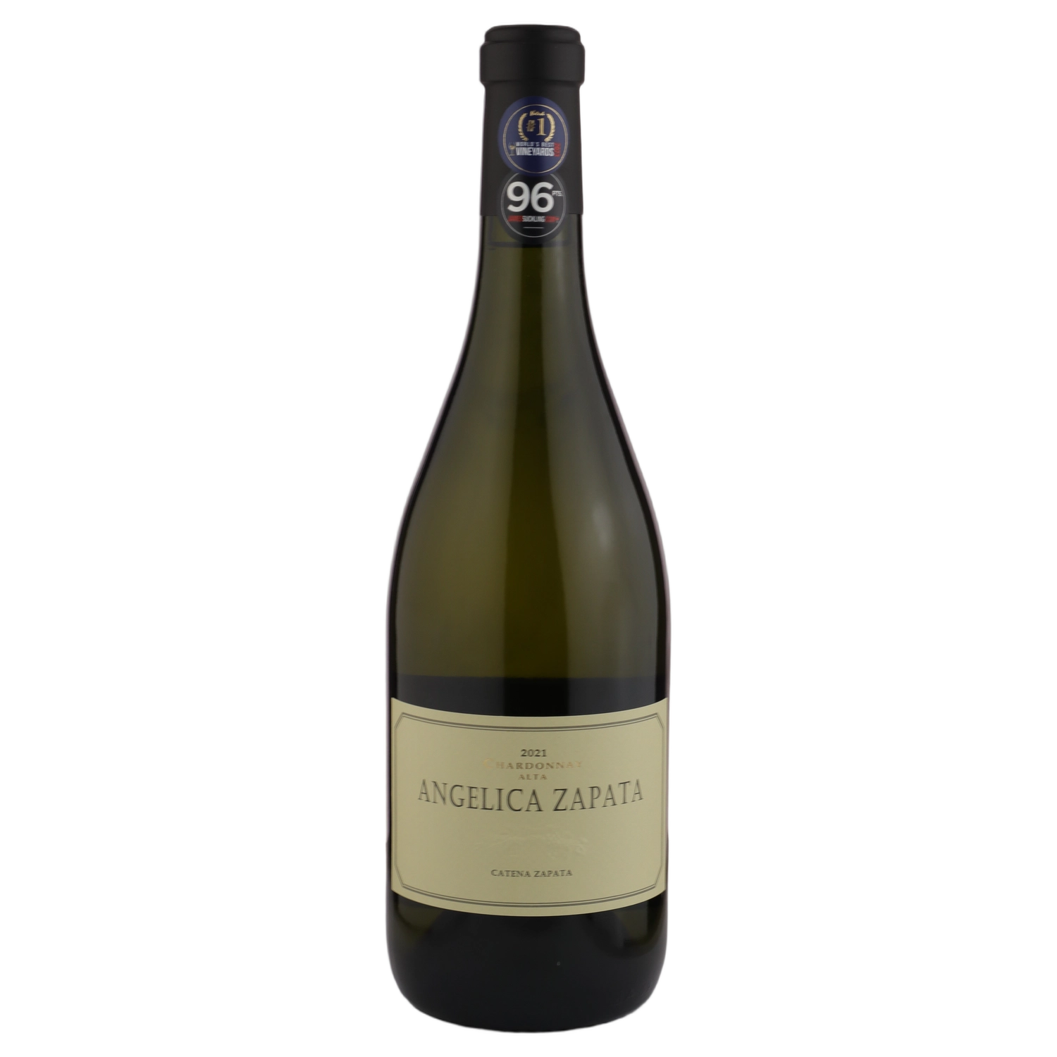 A bottle of 2021 Angélica Zapata Chardonnay Alta 750ml White Wine
