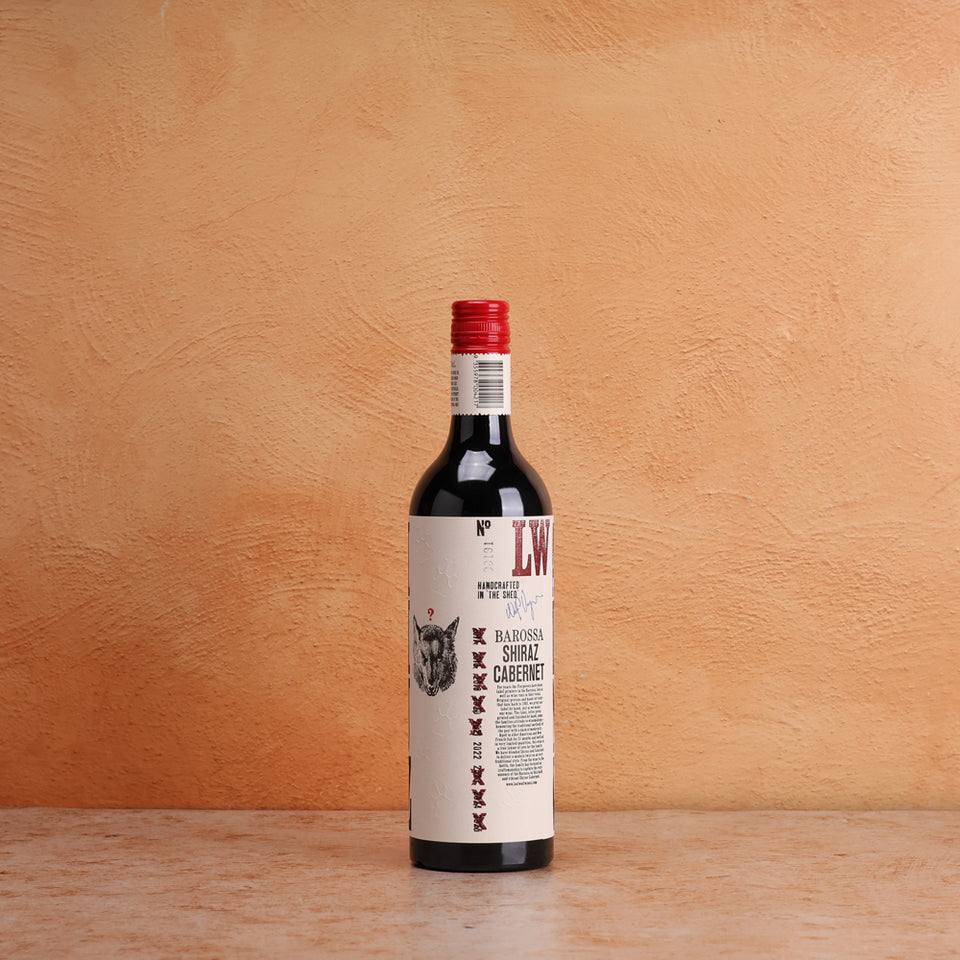 A bottle of 2022 Lost Wolf Barossa Valley Shiraz Cabernet 750ml Red Wine
