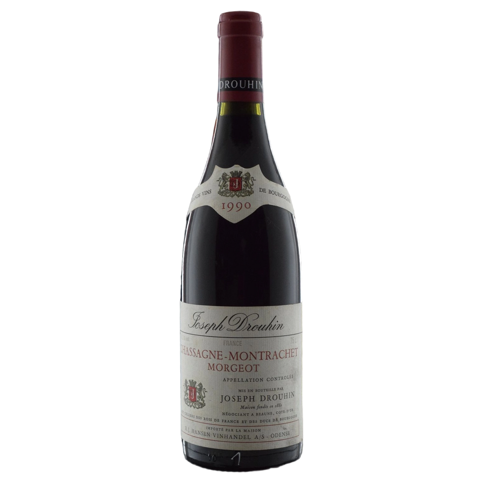 A bottle of 1990 Chassagne Montrachet 1er Cru "Morgeot" Jean Noel Gagnard 750ml White Wine