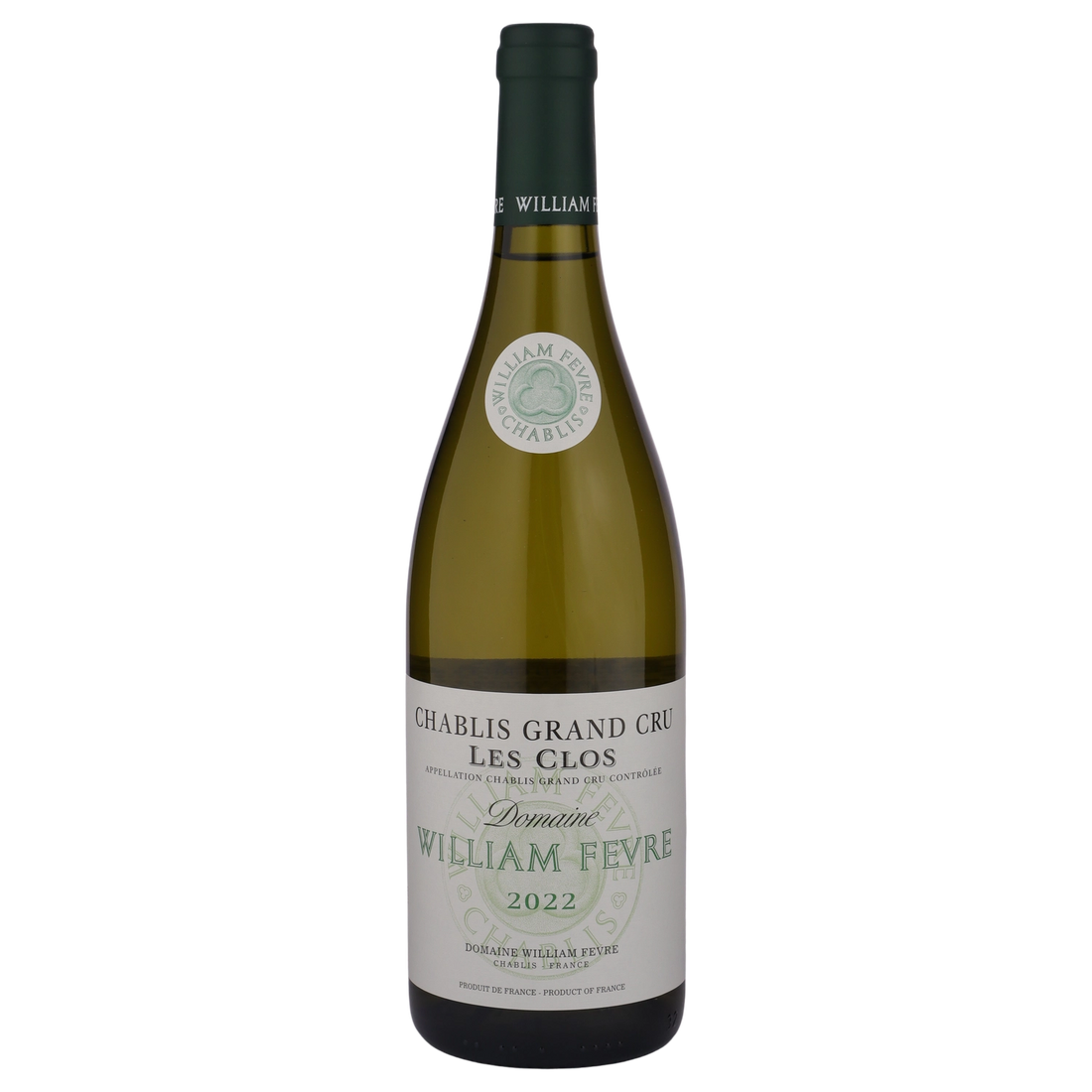 A bottle of 2022 Domaine William Fèvre Chablis Grand Cru Les Clos Domaine 750ml White Wine