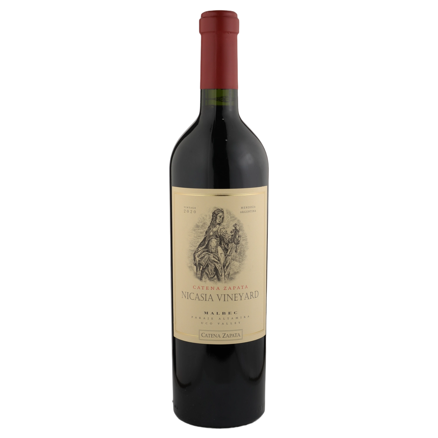 A bottle of 2020 Bodega Catena Zapata Nicasia Vineyard Malbec 750ml Red Wine