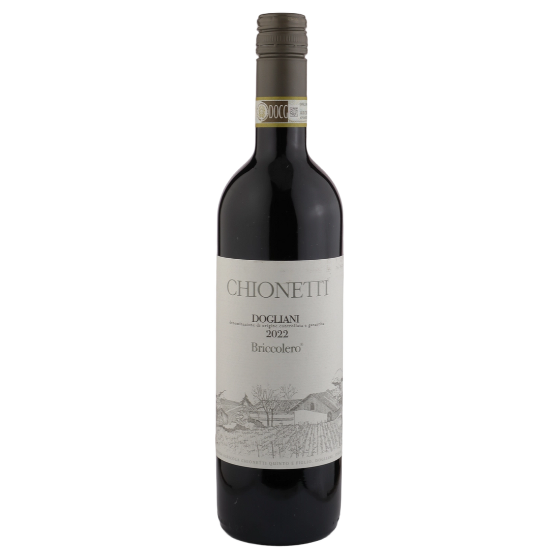 A bottle of 2022 Chionetti Dogliani Briccolero DOCG 750ml Red Wine