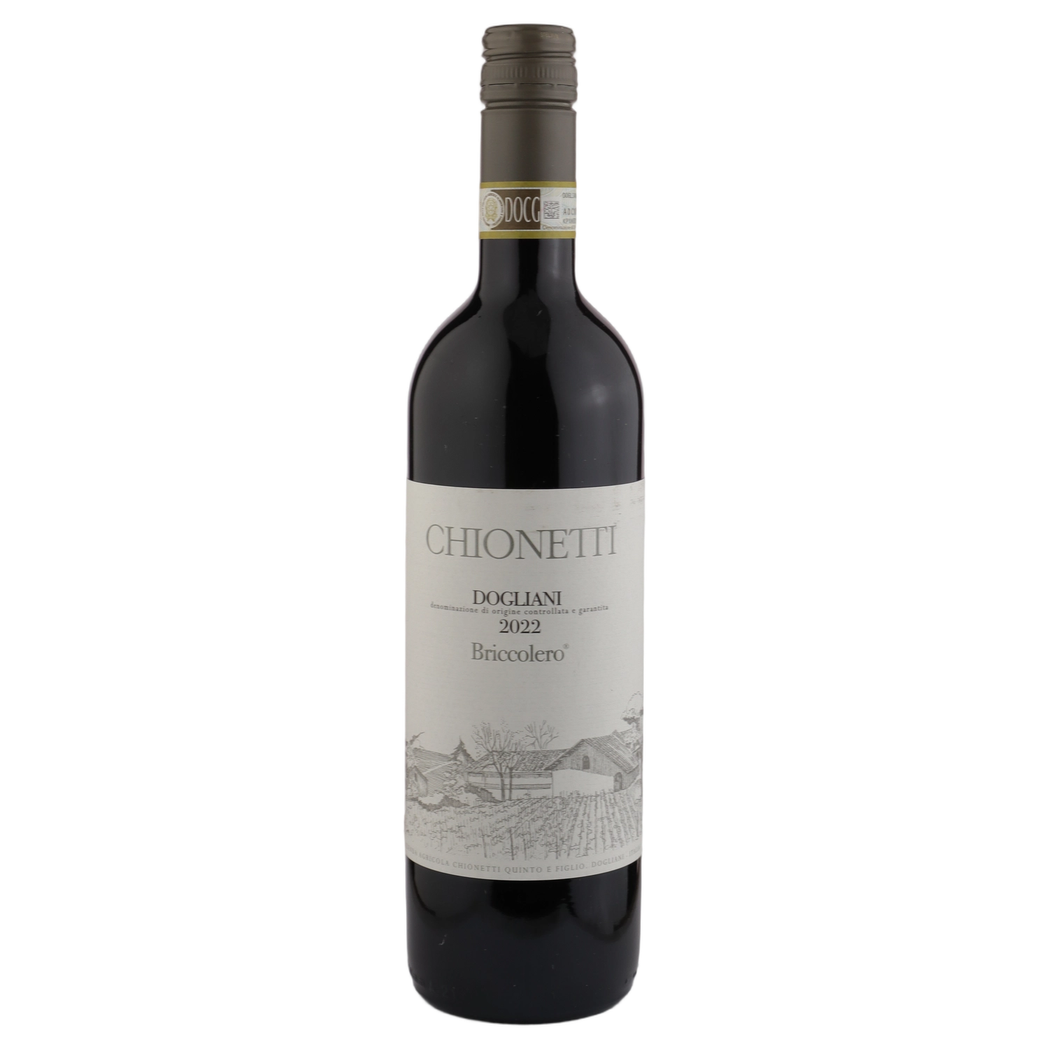 A bottle of 2022 Chionetti Dogliani Briccolero DOCG 750ml Red Wine