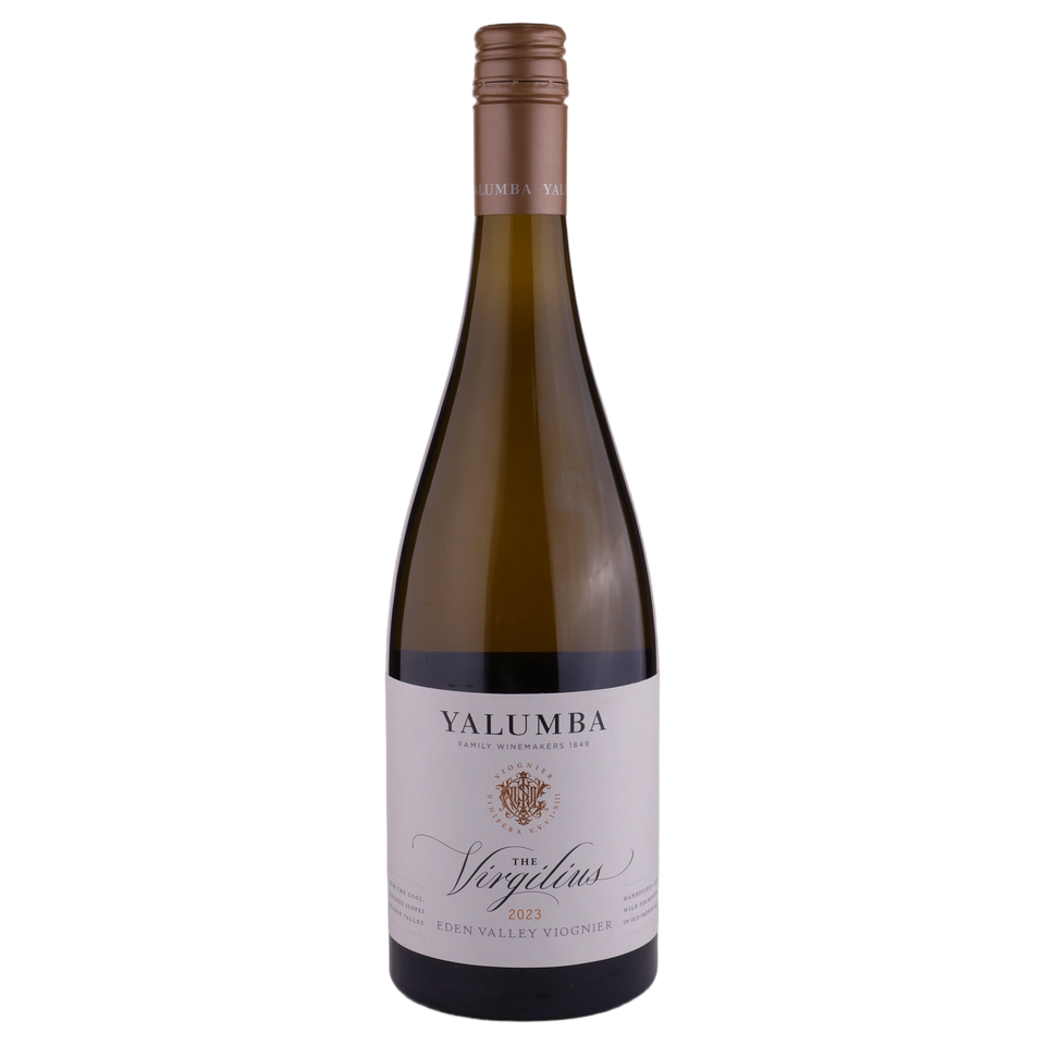 A bottle of 2023 Yalumba The Virgilius Viognier 750ml White Wine